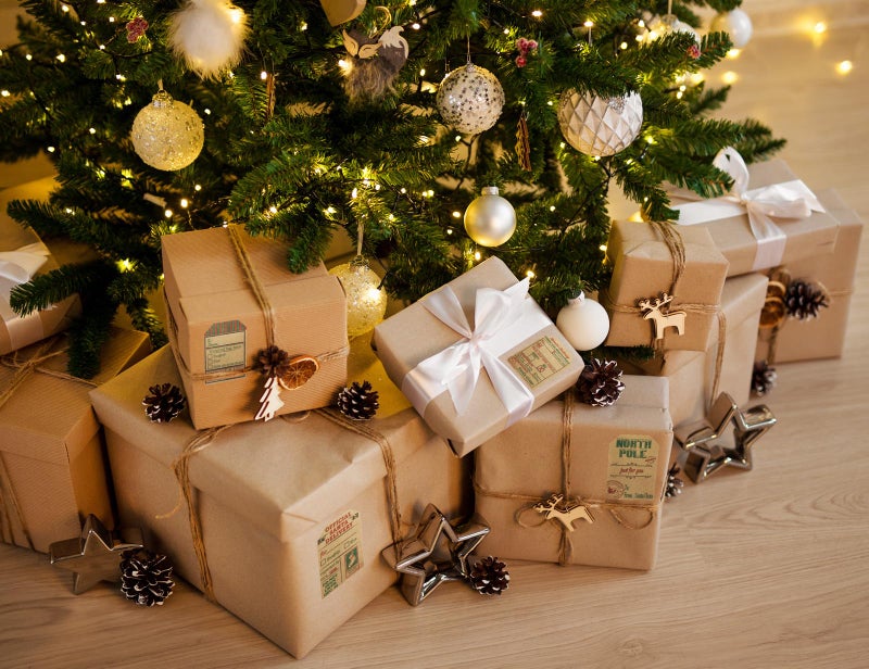 InStockLabels.com Natural Kraft from Santa Claus Gift Tag Stickers â€“ 2 x 3 Inch Holiday Labels, Roll of 100 â€“ Rustic Christmas Tags for Wrapping Presents, Made in The USA - Image 3